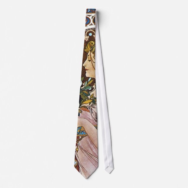 Alphonse Mucha Artwork Tie (Front)
