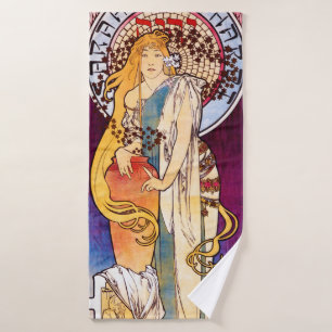 Alphonse Mucha Bath Towel