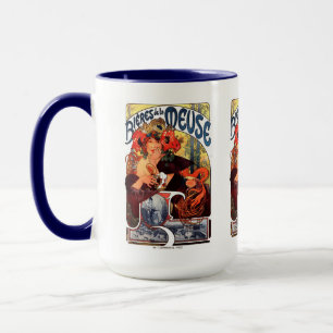 Alphonse Mucha , Bières de la Meuse , 1897 Mug