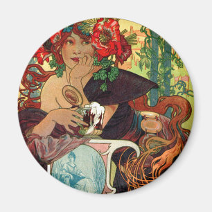 Alphonse Mucha Bieres De La Meuse Magnet