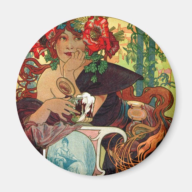 Alphonse Mucha Bieres De La Meuse Magnet (Front)