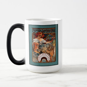 Alphonse Mucha Biscuits Lefevre-Utile Speckled Frm Magic Mug
