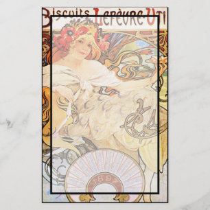 Alphonse Mucha Biscuits Lefevre-Utile Stationery