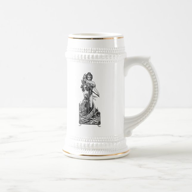 Alphonse Mucha Broken Blossoms Beer Stein (Right)