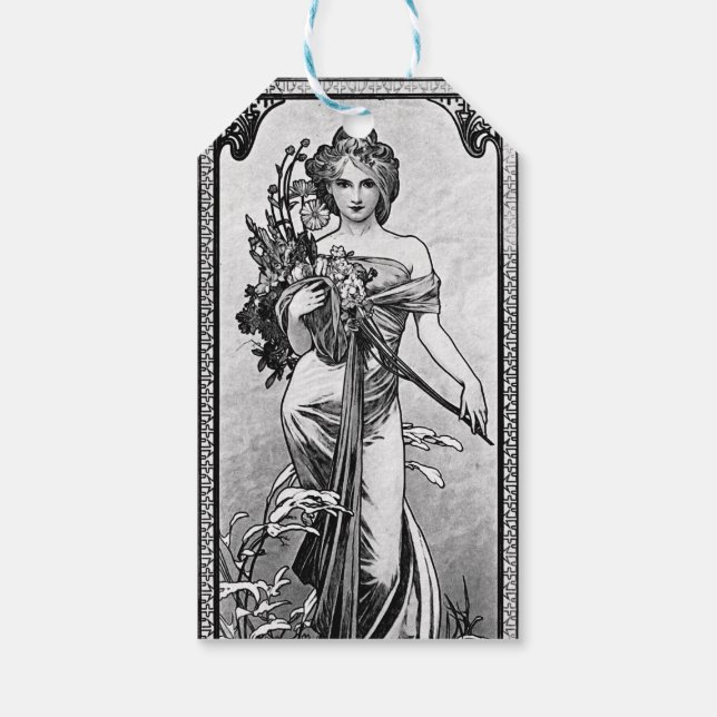 Alphonse Mucha Broken Blossoms Gift Tags (Back)