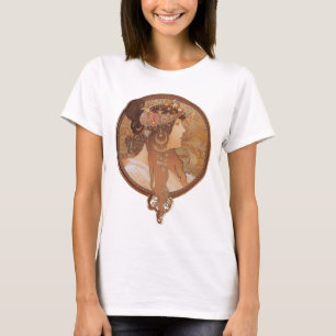 Alphonse Mucha Byzantine Head, The Brunette T-Shirt