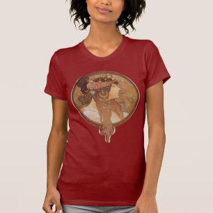 Alphonse Mucha Byzantine Head, The Brunette T-Shirt