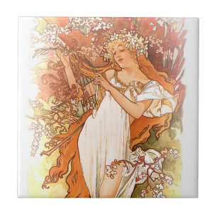 Alphonse Mucha Carreaux Art Nouveau