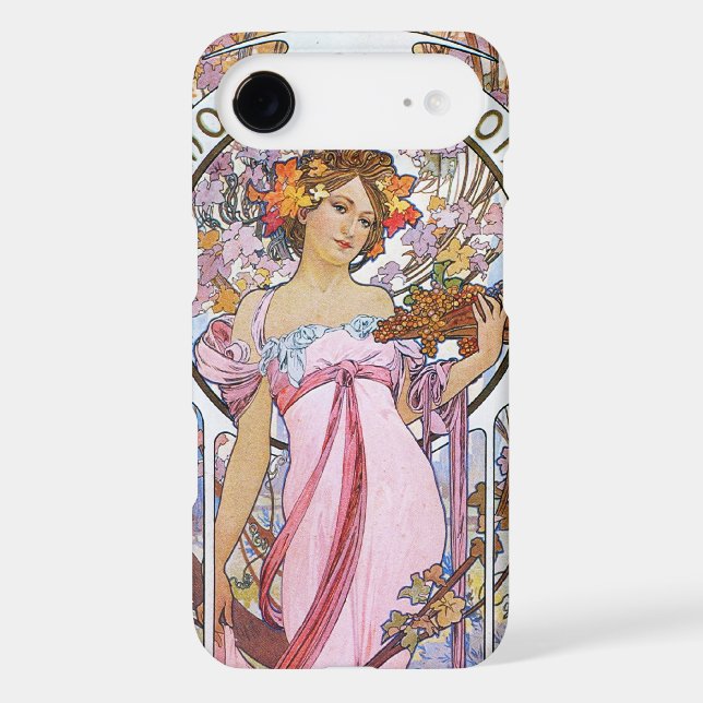 Alphonse Mucha. Champagne advertisement,1899. Case-Mate iPhone Case (Back)