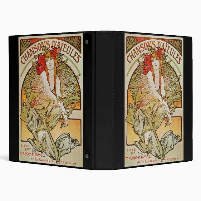 ALPHONSE MUCHA CHANSONS D`AJEULES BINDER (Background)