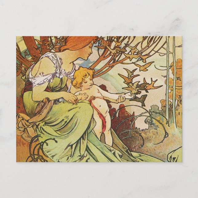 Alphonse Mucha. Chocolat Masson/Mexicain 1897 Postcard (Front)