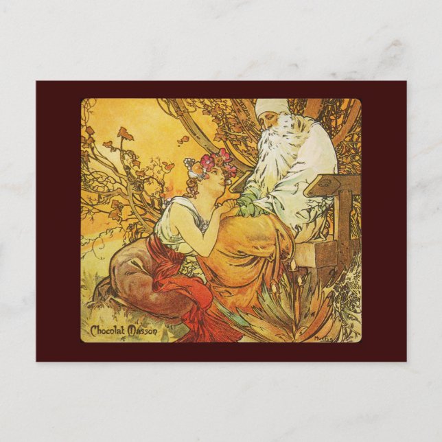 alphonse mucha chocolat masson postcard (Front)