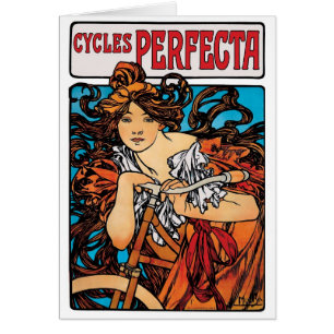 Alphonse Mucha - Cycles Perfecta Retro Art Nouveau