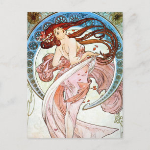 Alphonse Mucha Dance Postcard