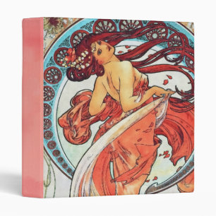 Alphonse Mucha Dance Vintage Art Nouveau Painting Binder