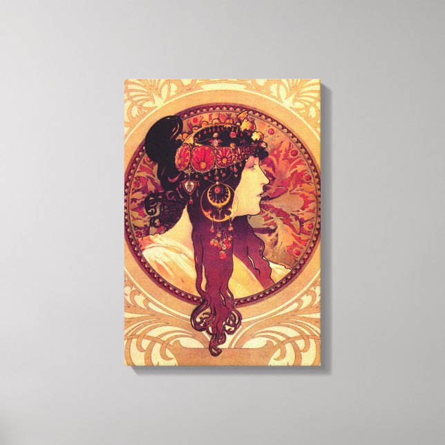 Alphonse Mucha Donna Orechini Canvas Poster (Front)