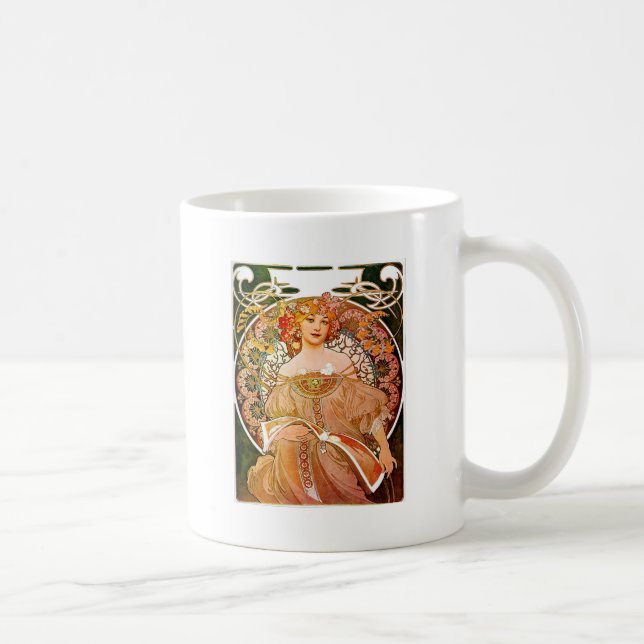 Alphonse Mucha Dreaming (Reverie) Coffee Mug (Right)