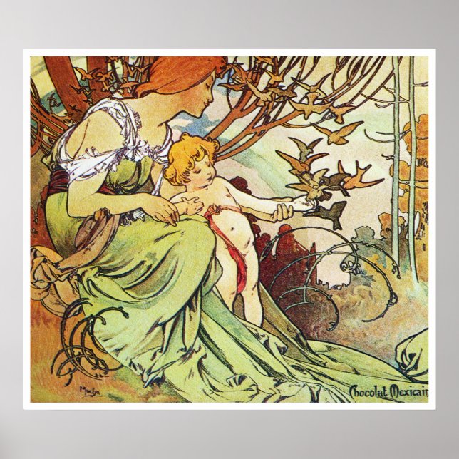 Alphonse Mucha. Enfance/Childhood, 1897 Poster (Front)