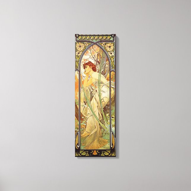 Alphonse Mucha, Evening Contemplation Canvas Print (Front)