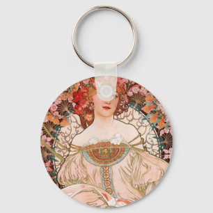 Alphonse Mucha F. Champenois Keychain
