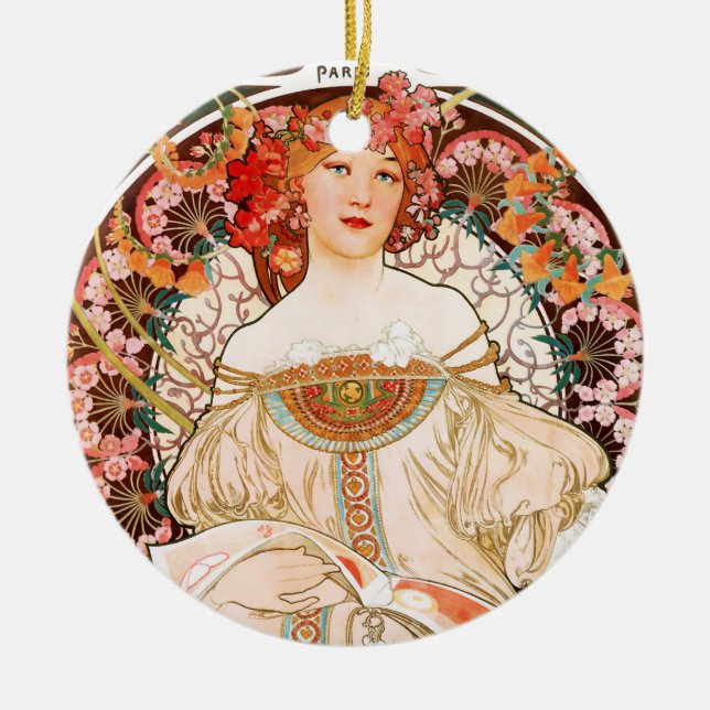 Alphonse Mucha F. Champenois Ornament (Front)