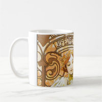 Alphonse Mucha Flirt Vintage Romantic Art Nouveau