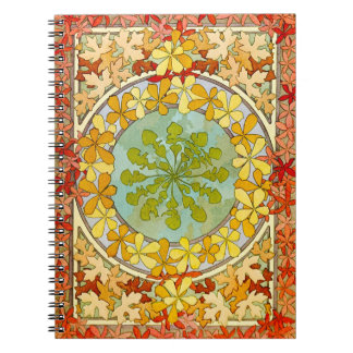 Alphonse Mucha Floral Notebook