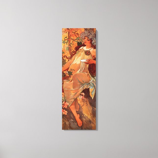 Alphonse Mucha, Four Seasons, Autumn Canvas Print (Front)