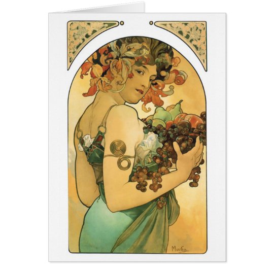 Alphonse Mucha ~ Fruit. 1897 Card