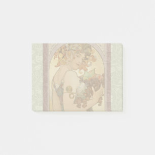 Alphonse Mucha Fruit Art Nouveau Vintage Maiden Post-it Notes