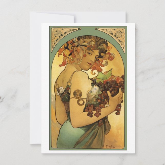 Alphonse Mucha Fruit Painting (Front)