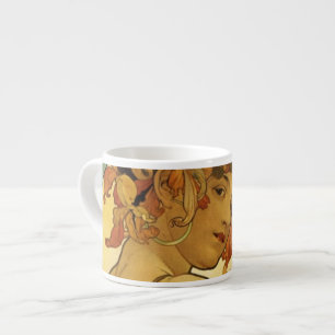 Alphonse Mucha Fruit Painting Espresso Cup