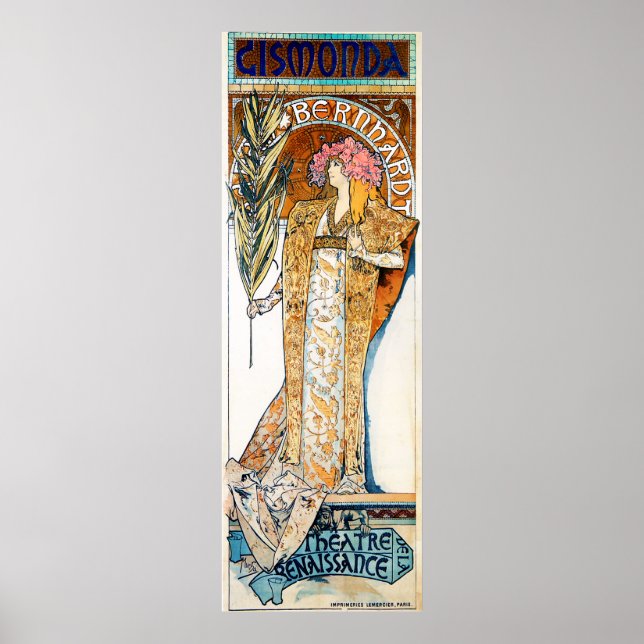 Alphonse Mucha Gismonda Poster (Front)
