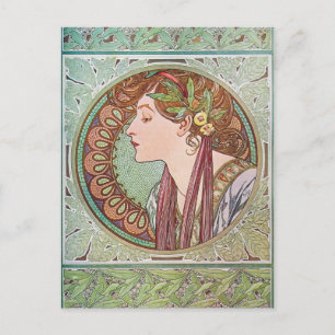 Alphonse Mucha Goddess Art Postcard