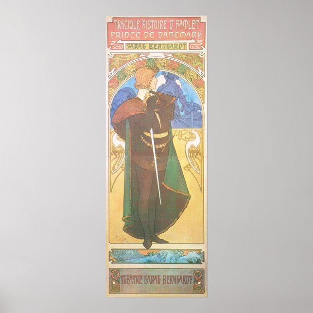 Alphonse Mucha. Hamlet, 1899 Poster (Front)