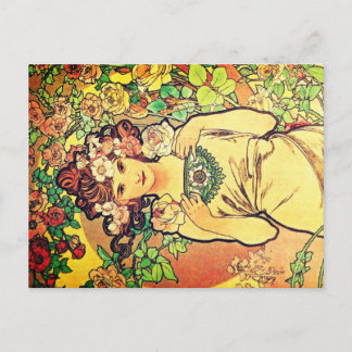 Alphonse Mucha Holiday Postcard