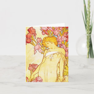 Alphonse Mucha Iris Note Card
