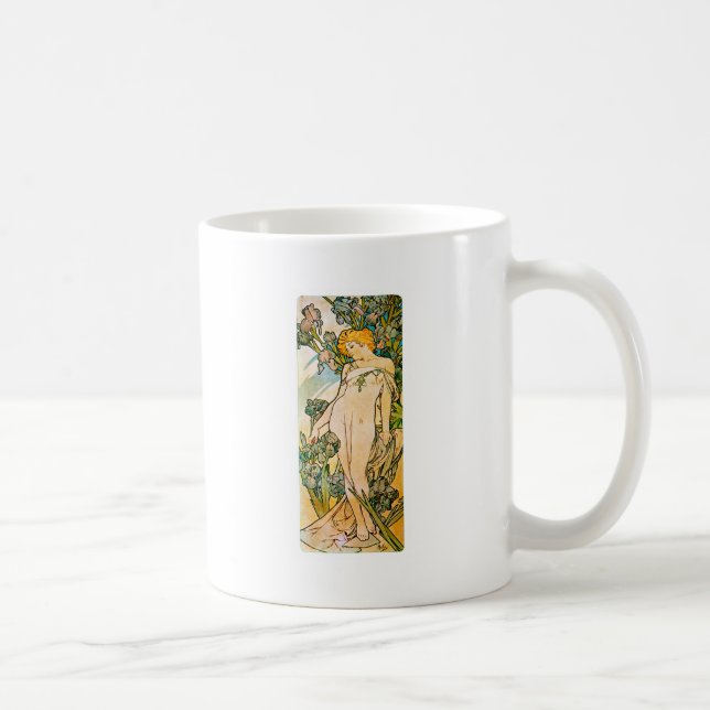 Alphonse Mucha - Iris WB Coffee Mug (Right)
