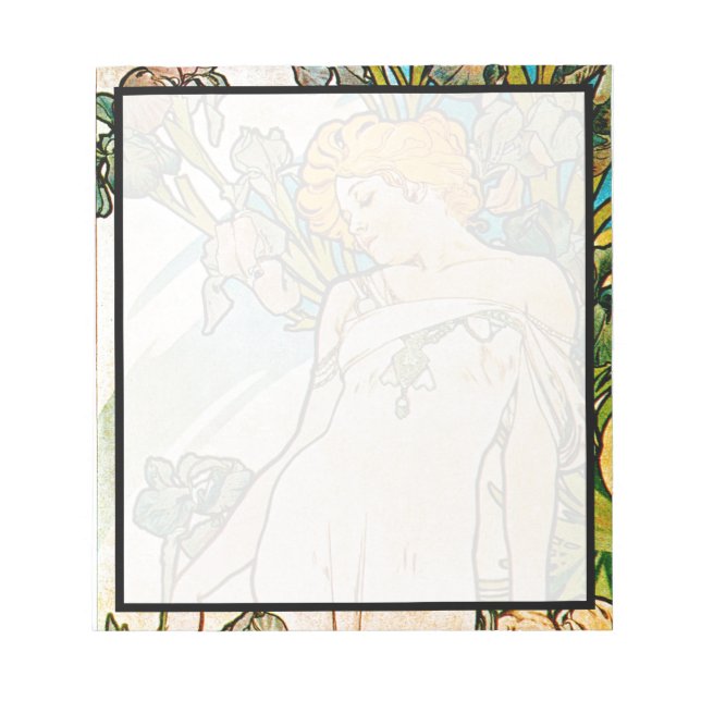 Alphonse Mucha - Iris WB Notepad (Front)