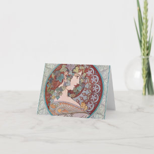 Alphonse Mucha Ivy Art Nouveau Note Cards Foldover