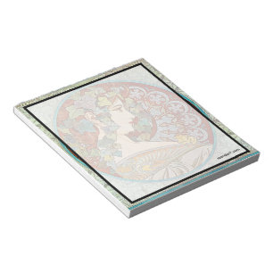 Alphonse Mucha Ivy Notepad