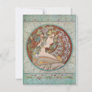 Alphonse Mucha - Ivy Thank You Card