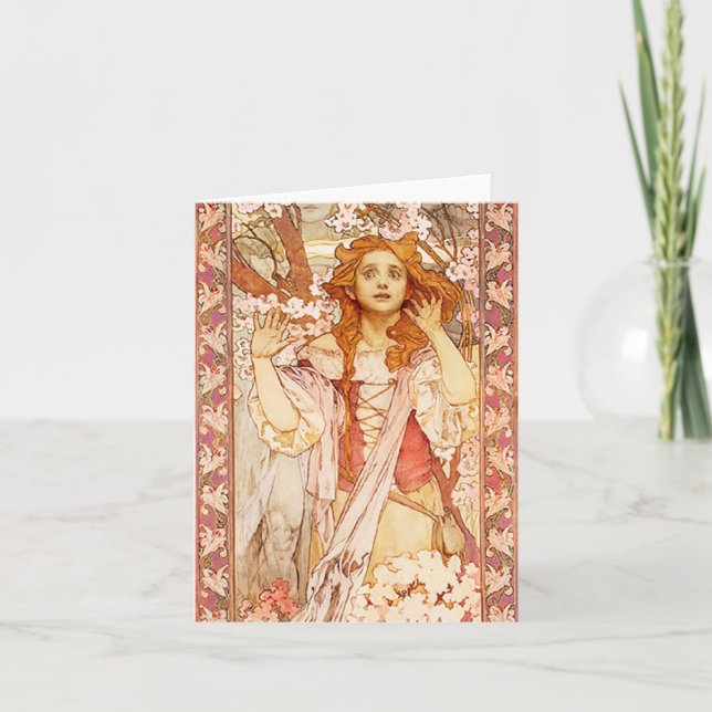 Alphonse Mucha Joan of Arc Note Card (Front)