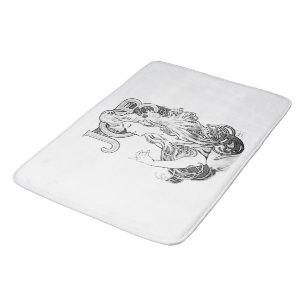 Alphonse Mucha JOB ISOGS Bath Mat