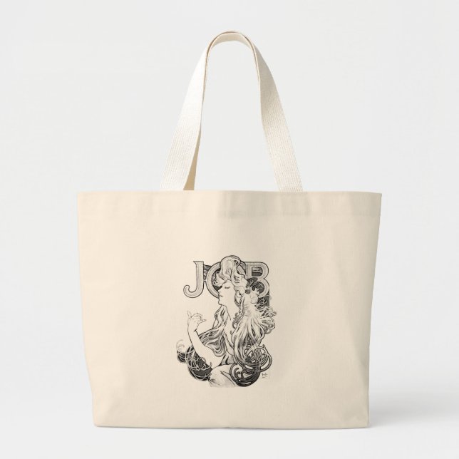 Alphonse Mucha JOB ISOGS Large Tote Bag (Front)