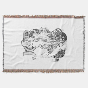 Alphonse Mucha JOB ISOGS Throw Blanket