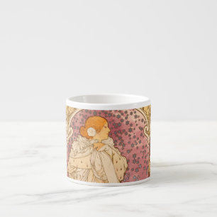 Alphonse Mucha La Dame Aux Camelias: Art Nouveau Espresso Cup