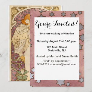 Alphonse Mucha La Dame Aux Camelias: Art Nouveau Invitation