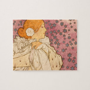 Alphonse Mucha La Dame Aux Camelias: Art Nouveau Jigsaw Puzzle