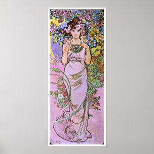 Alphonse Mucha. La Rose/Rose, 1897 Poster